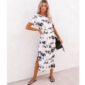 Cheyenne Tie Dye Knit Midi Dress - Small, NWOT